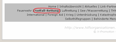 Hauptmen ganz unten mittig - hier finden sich die selben Wahlmöglichkeiten wie im Hauptmen oben links